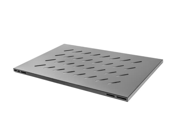 Lanberg - Rack-hylle - svart, RAL 9004 - 1U - 19"