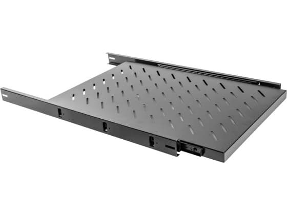 Lanberg - Hylla för rack - RAL 9004, svart - 1U - 19"