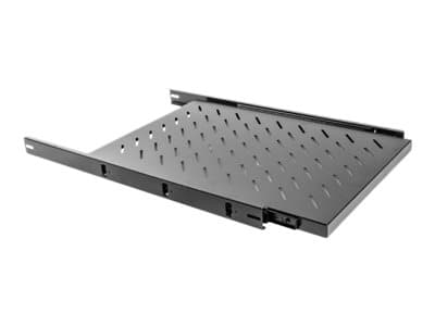 Lanberg - Hylla för rack - RAL 9004, svart - 1U - 19"