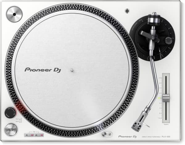 Pioneer PLX-500, Suoraveto-DJ-levysoitin, 33 1/3,45,78 RPM, 0,15%, 50 dB, 1,6 kg/cm, 1 s Valkoinen