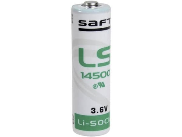 Saft LS 14500, Kertakäyttöinen akku, AA, 3,6 V, 1 kpl, 2600 mAh, Vihreä, Valkoinen