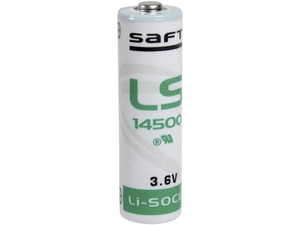Saft LS 14500, Kertakäyttöinen akku, AA, 3,6 V, 1 kpl, 2600 mAh, Vihreä, Valkoinen