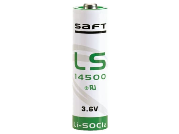 Saft LS 14500, Kertakäyttöinen akku, AA, 3,6 V, 1 kpl, 2600 mAh, Vihreä, Valkoinen