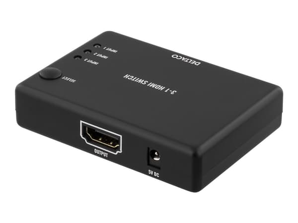 DELTACO HDMI-7042 - Video/audio switch - 3 x HDMI - stasjonær