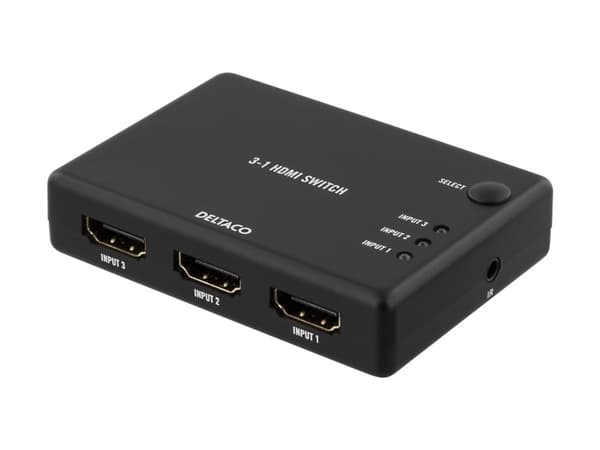 DELTACO HDMI-7042 - Video/audio switch - 3 x HDMI - stasjonær