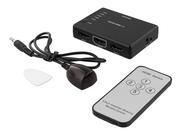 DELTACO HDMI-7043 - Video/audio switch - 5 x HDMI - stasjonær