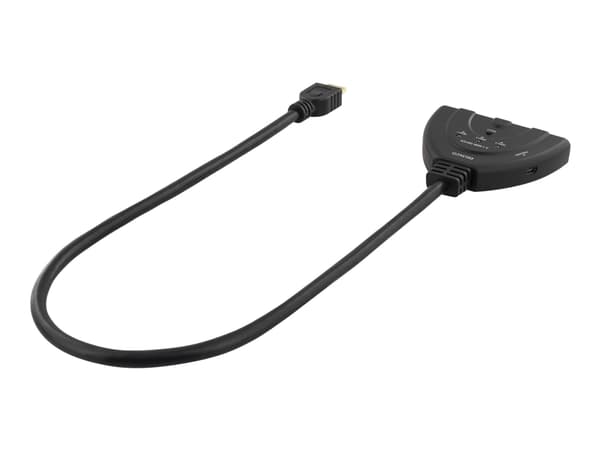 DELTACO HDMI-7044 - Video/audio switch - 3 x HDMI - stasjonær