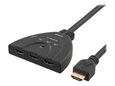 DELTACO HDMI-7044 - Video/audio switch - 3 x HDMI - stasjonær