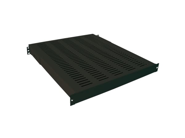 LogiLink SF1H65B, Hylla till rackskåp, Svart, Stål, 100 kg, 1U, 48,3 cm (19")