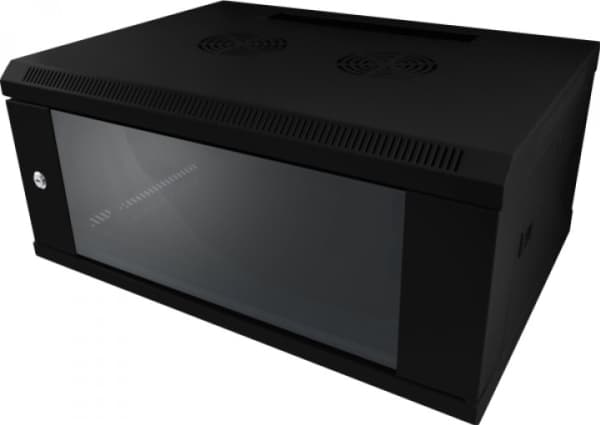 ALLNET ALL-SMC6427SCHWARZ, Väggmonterad rack, 27U, 50 kg, Knapplås, 40 kg, Svart
