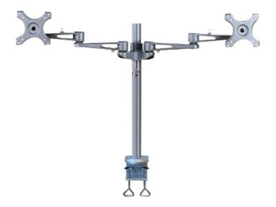 Neomounts FPMA-D935D - Monteringssett - full bevegelse - for 2 LCD-skjermer - sølv - skjermstørrelse: 10"-27" - klemmemonterbar, skrivebordsmonterbar