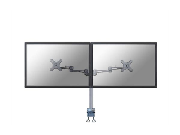Neomounts FPMA-D935D - Monteringssett - full bevegelse - for 2 LCD-skjermer - sølv - skjermstørrelse: 10"-27" - klemmemonterbar, skrivebordsmonterbar
