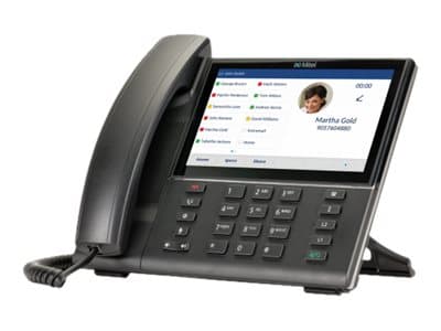 Mitel 6873 SIP, Johdollinen puhelin, Kaiutinpuhelin, Soittajan tunnistus, Musta musta