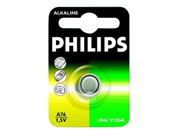 Philips A76 - Batteri LR44 - Alkalisk - 105 mAh
