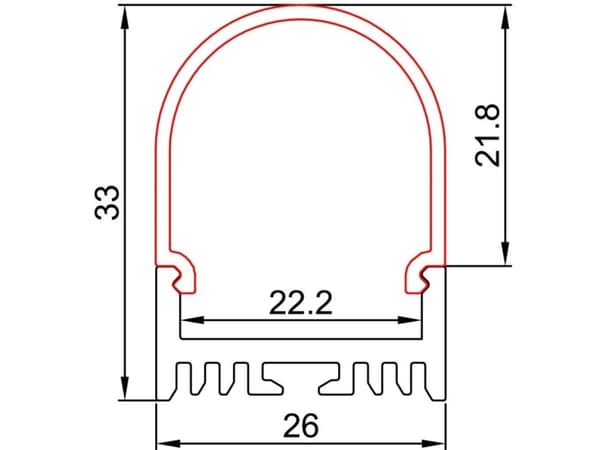Synergy 21 LED UProfil 200cm ALU044PC