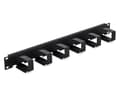 Miniatyrbilde 4 av 4: Triton - Kabelstyringspanel med ringer - rackmonterbar - RAL 7035 - 1U - 19"