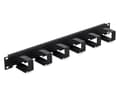 Miniatyrbilde 2 av 4: Triton - Kabelstyringspanel med ringer - rackmonterbar - RAL 7035 - 1U - 19"