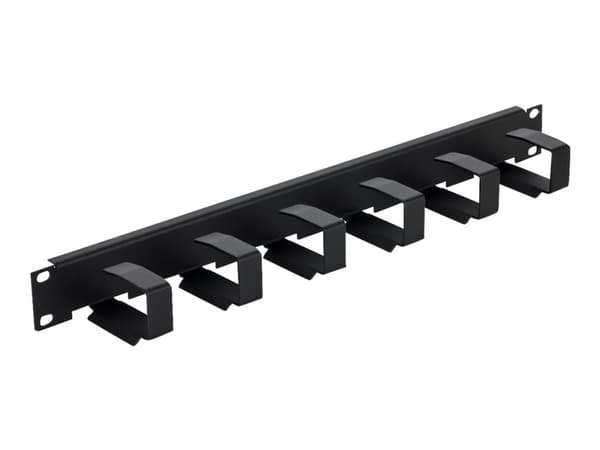 Triton - Kabelstyringspanel med ringer - rackmonterbar - RAL 7035 - 1U - 19"