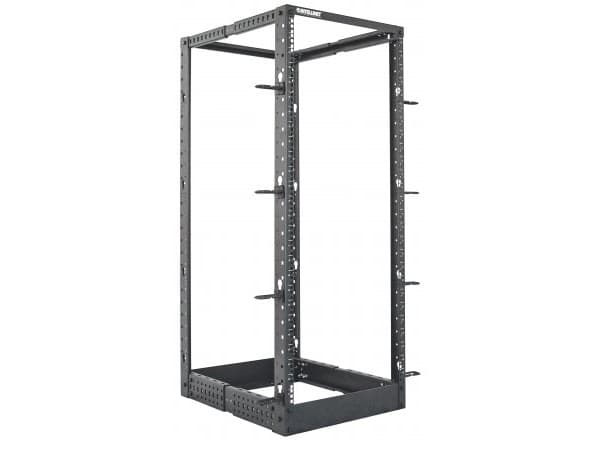 Intellinet 714242, Fristående rack, 26U, 360 kg, Justerbara fötter, Förbättrad kabelhantering, Styrhjul