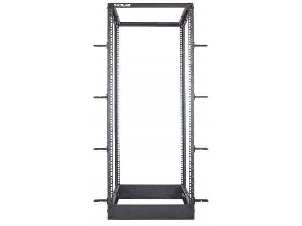 Intellinet 714242, Fristående rack, 26U, 360 kg, Justerbara fötter, Förbättrad kabelhantering, Styrhjul