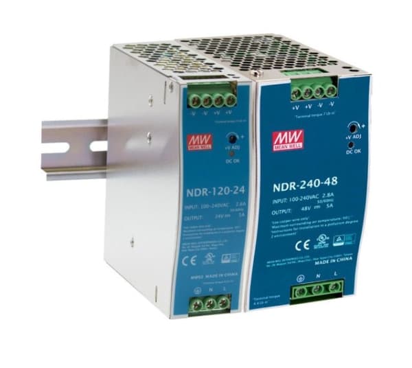 MEAN WELL DR-240-48 - Strømforsyning (DIN-skinnemonterbar) - AC 100-240 V - 240 watt - aktiv PFC