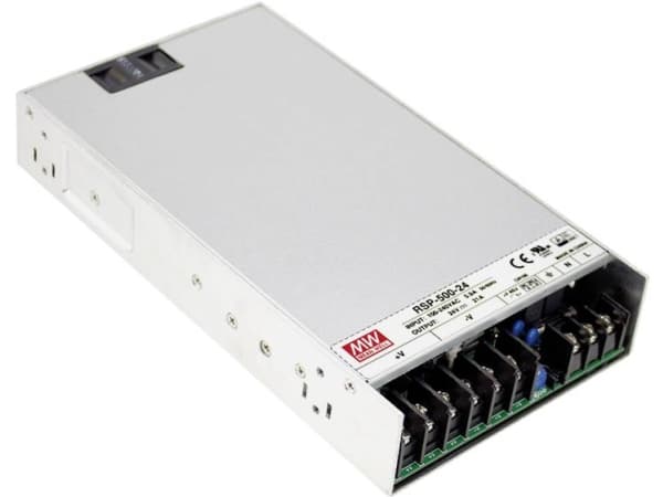 MEAN WELL RSP-500, 500 W, 85 - 264 V, Aktiv, 1U, Sølv, Aktiv