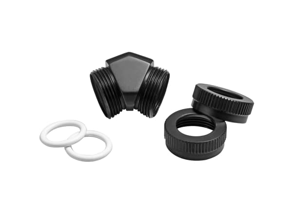 Phanteks PH-A45_BK_12, Metall, Sort, 12 mm