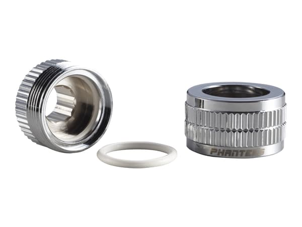 Phanteks Glacier 16mm Hard Tube Fitting G1/4 - Armatur for væskekjølesystem - speilkrom