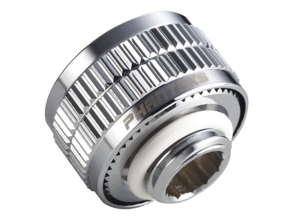Phanteks Glacier 16mm Hard Tube Fitting G1/4 - Armatur for væskekjølesystem - speilkrom