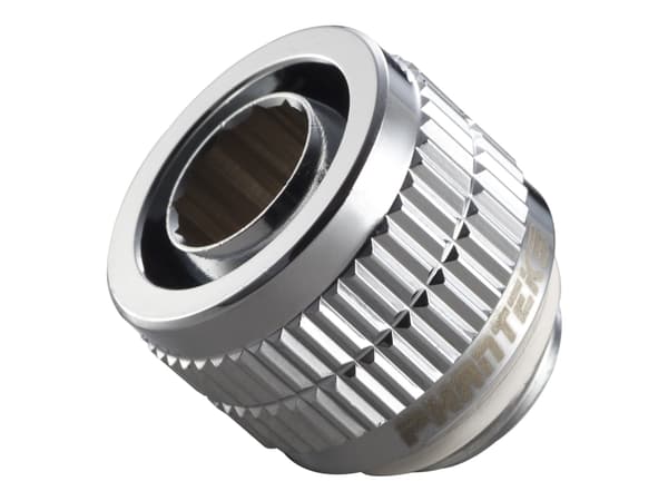 Phanteks Glacier 13/10mm Soft Tube Fitting (1/2" - 3/8"), G1/4 - Inpassning till vätskekylsystem - spegelkrom