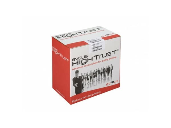 Evolis High Trust Standart Monochrome Ribbon - Svart harpiks med klart overtrekk - skriverbånd - for Evolis Primacy
