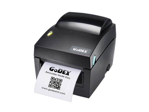 Godex DT4x, direkt termal, 203 x 203 DPI, 177 mm/sek, Kabel, Svart
