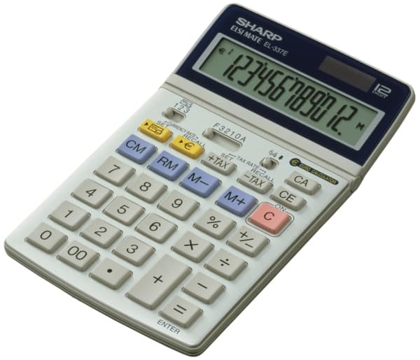 Sharp EL-337C - Skrivebordskalkulator - 12 sifre - solpanel, batteri