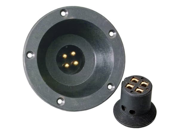 Sinuslive Car HiFi högtalarkontakter 4 x 4 mm² inkl. infälld anslutning, guldpläterad