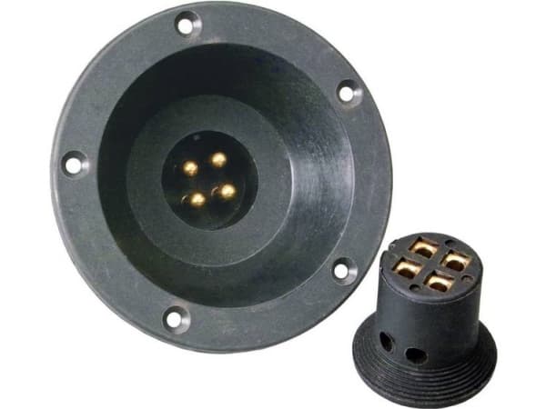 Sinuslive Car HiFi högtalarkontakter 4 x 4 mm² inkl. infälld anslutning, guldpläterad