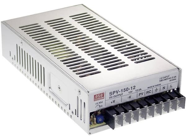 MEAN WELL SPV-150-48, 150 W, 88 - 264 V, 47 - 63 Hz, 2.5/115VC, 1.25/230VC, Aktiv, 16 ms