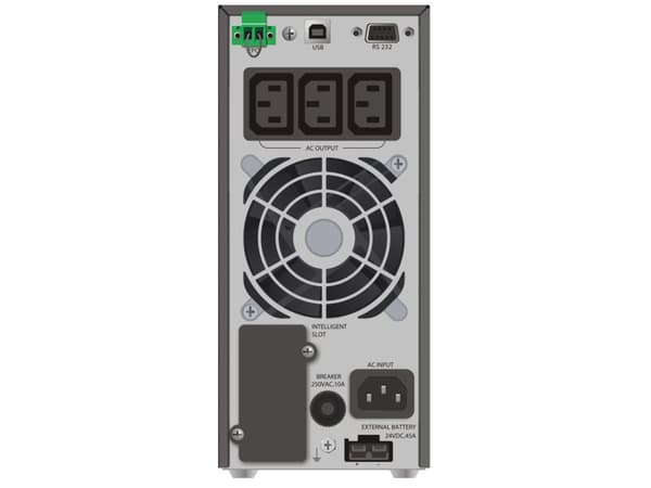 PowerWalker VFI 1000 TGS, Taajuuden kaksoismuunnos (verkossa), 1 kVA, 900 W, 80 V, 300 V, 45/66 Hz