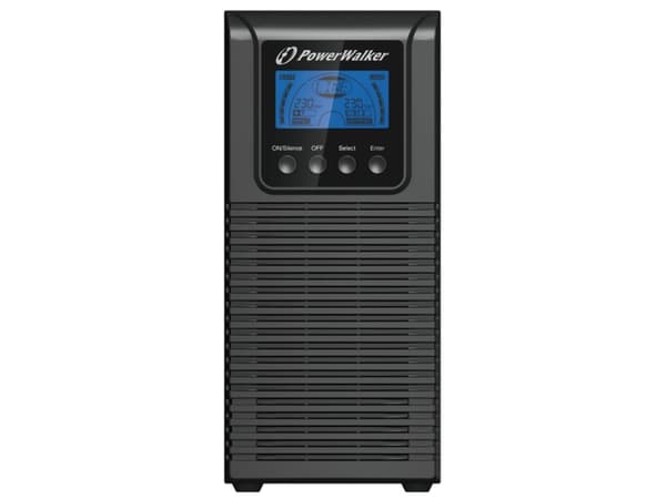 PowerWalker VFI 1000 TGS, Dobbeltkonvertering (Online), 1 kVA, 900 W, 80 V, 300 V, 45/66 Hz Sort