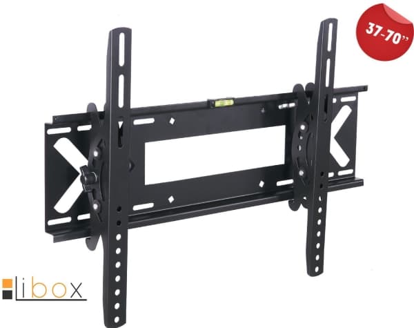 libox BERLIN - Brakett - for LCD-TV - stål - svart - skjermstørrelse: 37"-70" - monteringsgrensesnitt: 600 x 400 mm - veggmonterbar