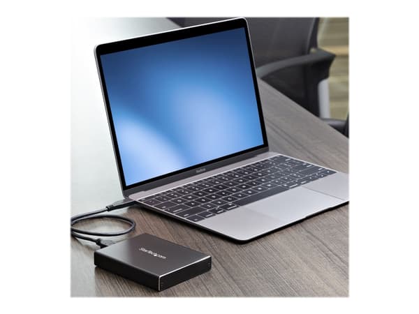 StarTech.com Hårddiskhölje med två fack för M.2 SATA SSD-diskar - USB 3.1 (10Gbps) - Aluminium - M.2 till SATA - Raid Drive Enclosure (SM22BU31C3R) -