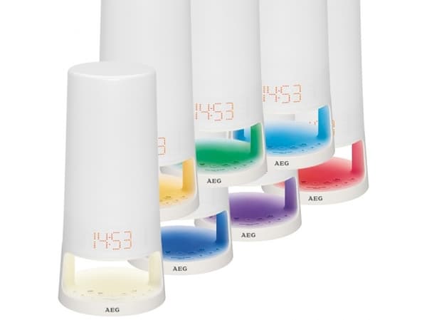 AEG MRC 4147 L, Kello, FM, PLL, LED, Valkoinen, CR2032, AC/Akku