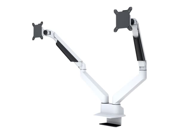 Multibrackets M VESA Gas Lift Arm Dual Side by Side - Ställ - justerbar arm - för 2 LCD-bildskärmar - aluminium, stål - vit - skärmstorlek: 15"-32" - Vit