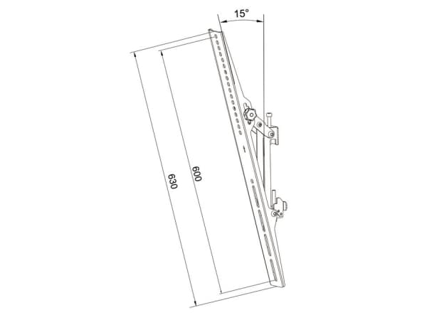Multibrackets M Pro Vesa 600mm - Monteringskomponent (2 tippearmer) - stål - svart