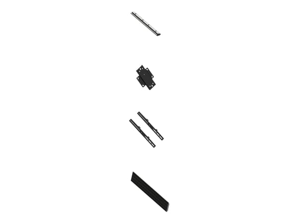 Multibrackets M Wallmount Pro MBW2U - Monteringssats (2 väggplattor, väggskenor, 4 x fasta armar) - för 2 LCD-bildskärmar - aluminium, stål - svart -