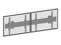 Miniatyrbild 4 av 5: Multibrackets M Wallmount Pro MBW2U - Monteringssats (2 väggplattor, väggskenor, 4 x fasta armar) - för 2 LCD-bildskärmar - aluminium, stål - svart -