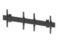 Miniatyrbild 1 av 5: Multibrackets M Wallmount Pro MBW2U - Monteringssats (2 väggplattor, väggskenor, 4 x fasta armar) - för 2 LCD-bildskärmar - aluminium, stål - svart -