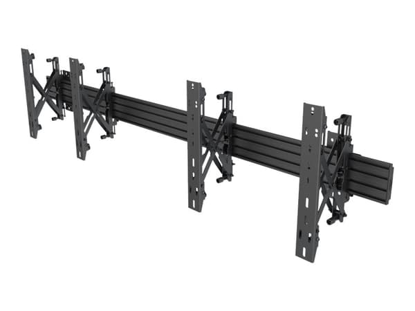 Multibrackets M Wallmount Pro MBW2U - Monteringssett (2 veggplater, veggskinner, 4 justerbare monteringsarmer) - for 2 LCD-skjermer - aluminium, stål