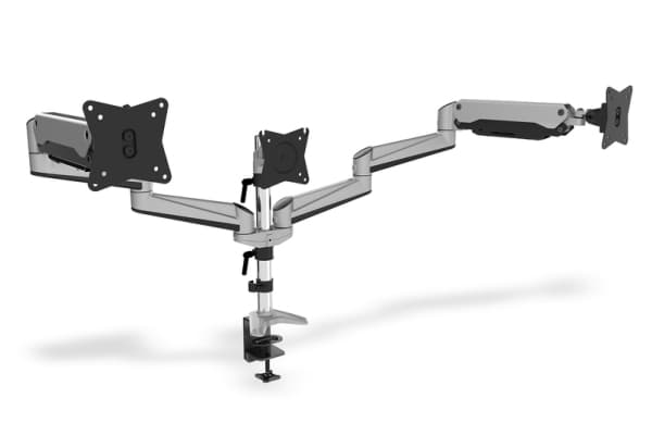 DIGITUS DA-90363 - Monteringssats (bordsfäste, 2 vridbara armar, gasfjäder) - för 3 monitorer - skärmstorlek: 17"-27" - skrivbord