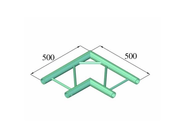 Alutruss BILOCK BQ2-PAC21H 2-punkts traverse Hjørne 90 °