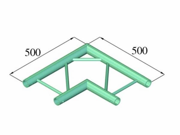Alutruss BILOCK BQ2-PAC21H 2-punkts traverse Hjørne 90 °